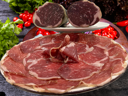 Cecina de Black Angus Platinum. Loncheada en Bolsas  Vacío de 100 Gramos. 2 unidades